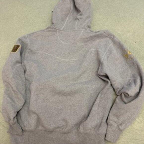 Dwayne The Rock Johnson Bull Under Armour Gray Zip Up Hooded Sweatshirt Jacket L - Picture 3 of 4